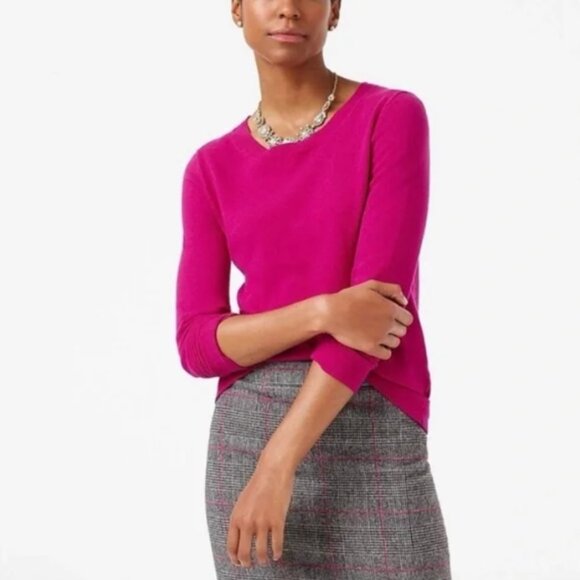 J. Crew Teddie Sweater Cotton Wool Blend in Pink S - Picture 1 of 9